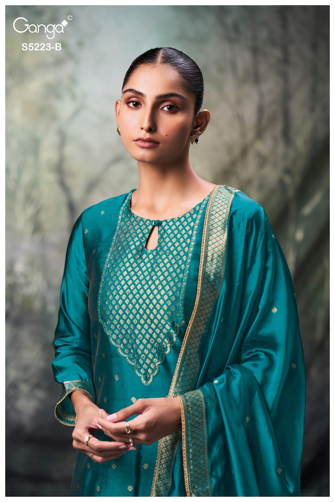 Rimika S5223 Ganga Woven Silk Pant Style Suits Wholesale Price