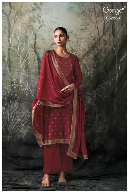 Rimika S5223 Ganga Woven Silk Pant Style Suits Wholesale Price
