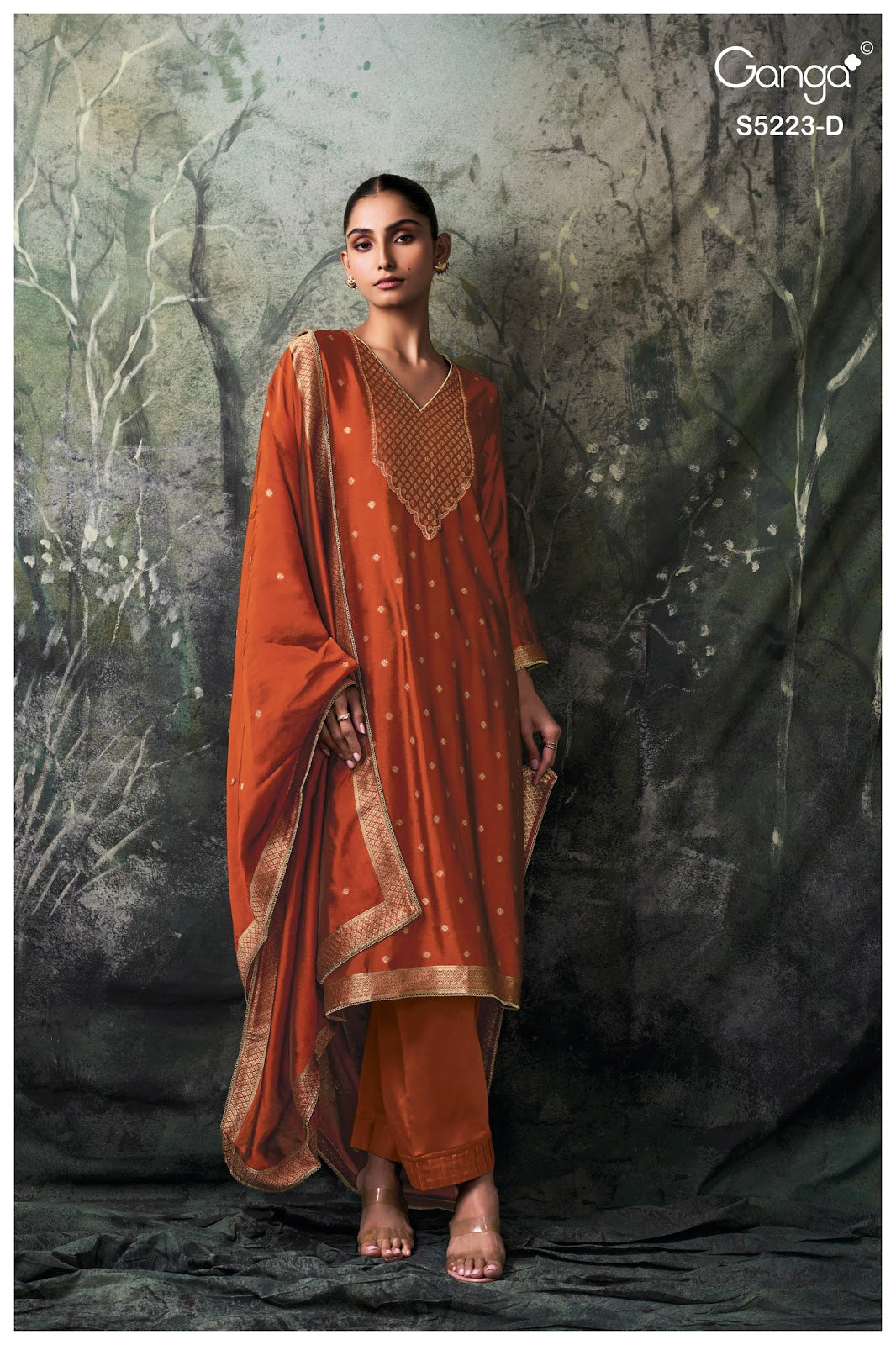 Rimika S5223 Ganga Woven Silk Pant Style Suits Wholesale Price