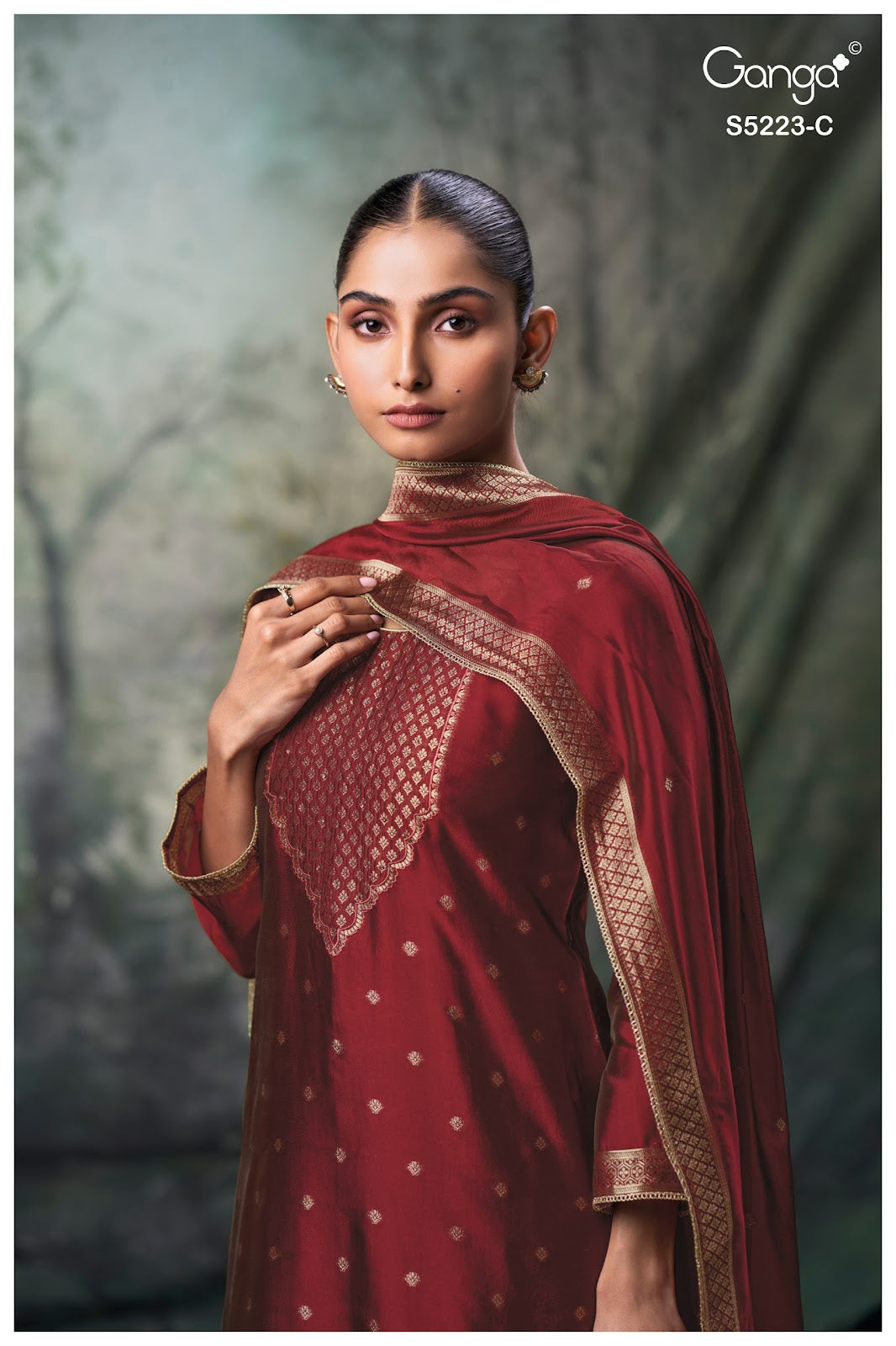 Rimika S5223 Ganga Woven Silk Pant Style Suits Wholesale Price