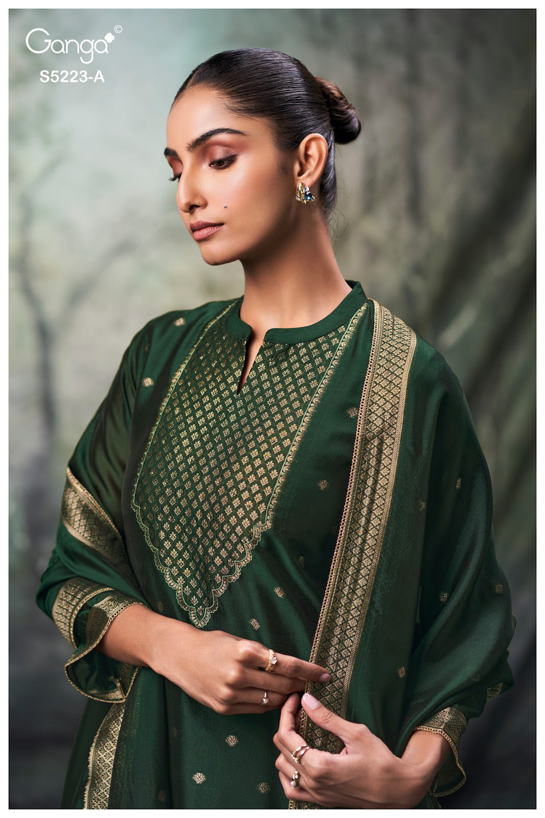 Rimika S5223 Ganga Woven Silk Pant Style Suits Wholesale Price