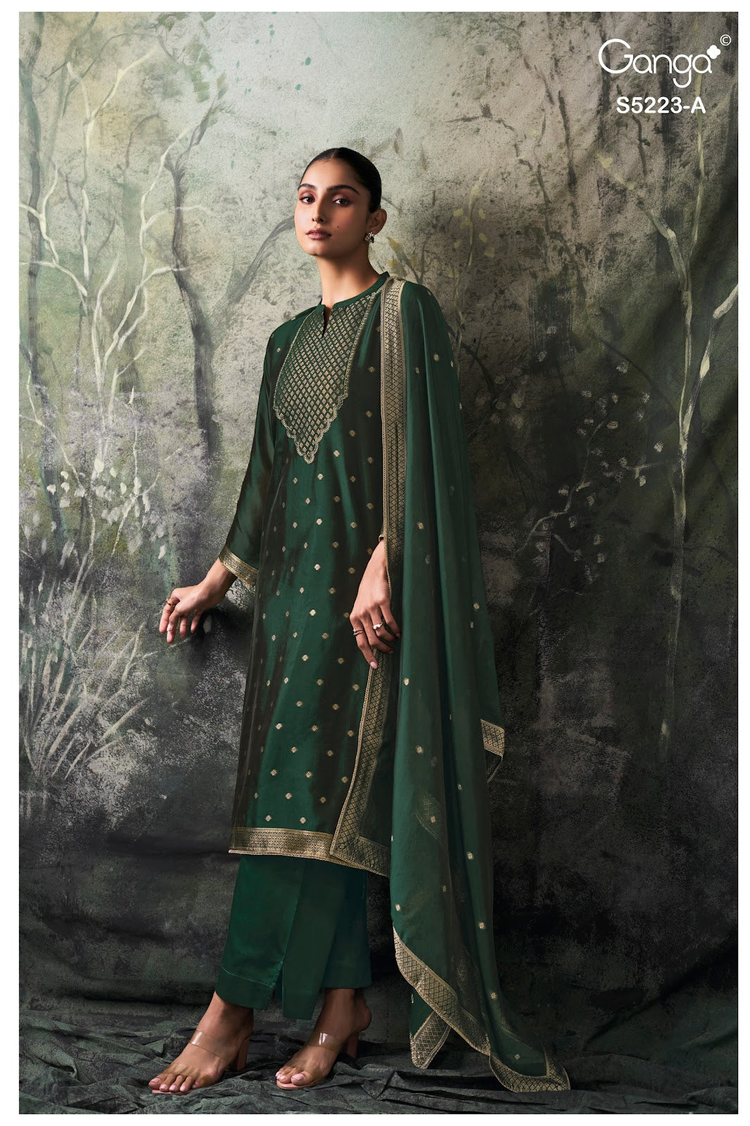 Rimika S5223 Ganga Woven Silk Pant Style Suits Wholesale Price
