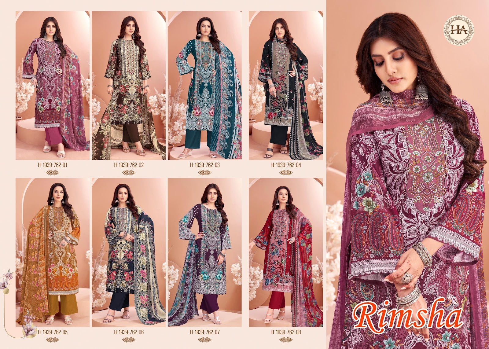 Rimsha Alok Harshit Fashion Pure Viscose Karachi Salwar Suits Manufacturer Gujarat