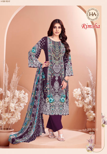 Rimsha Alok Harshit Fashion Pure Viscose Karachi Salwar Suits Manufacturer Gujarat