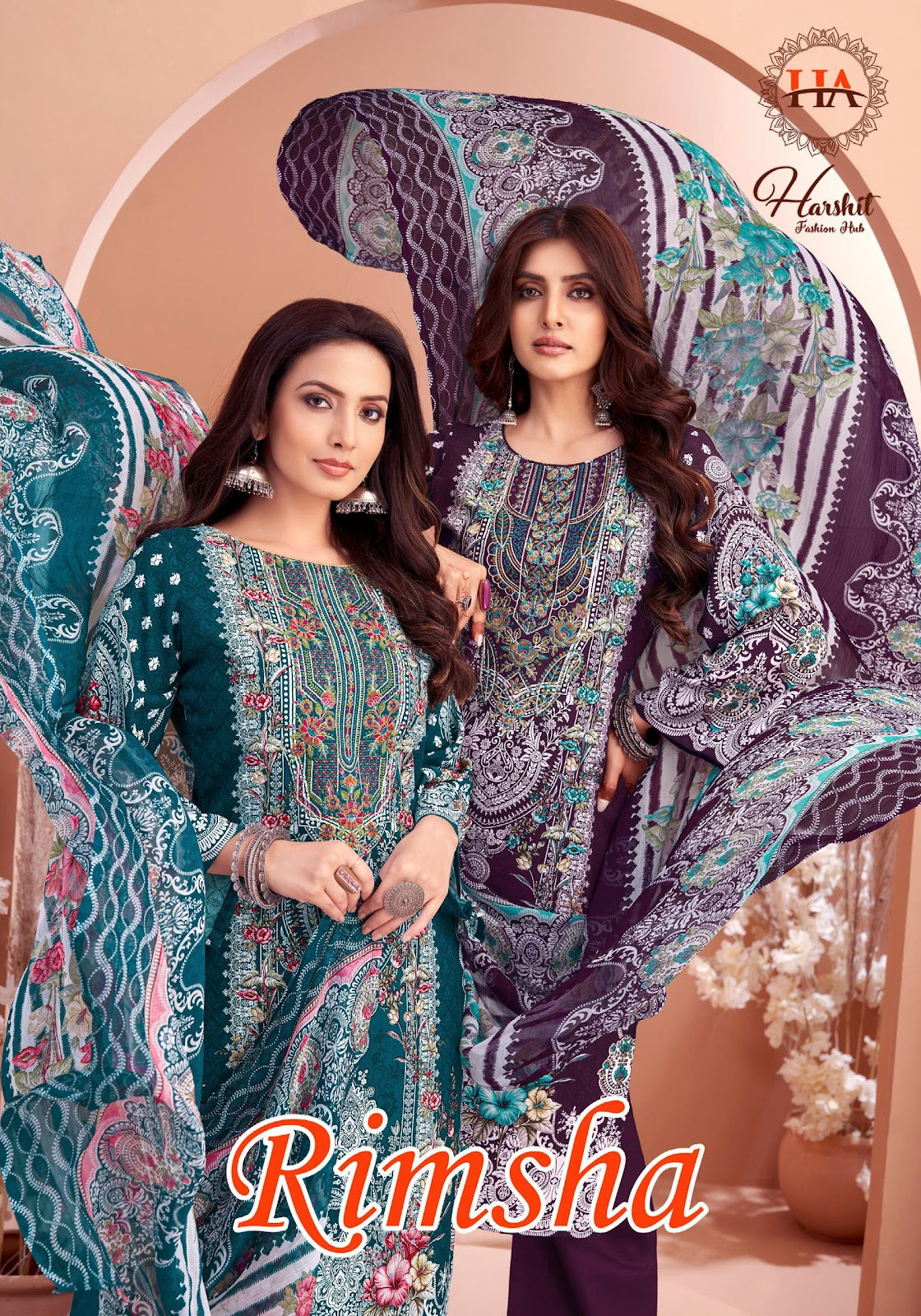Rimsha Alok Harshit Fashion Pure Viscose Karachi Salwar Suits Manufacturer Gujarat