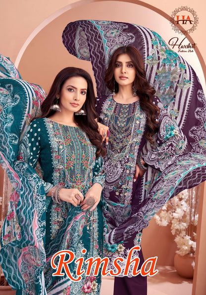 Rimsha Alok Harshit Fashion Pure Viscose Karachi Salwar Suits Manufacturer Gujarat