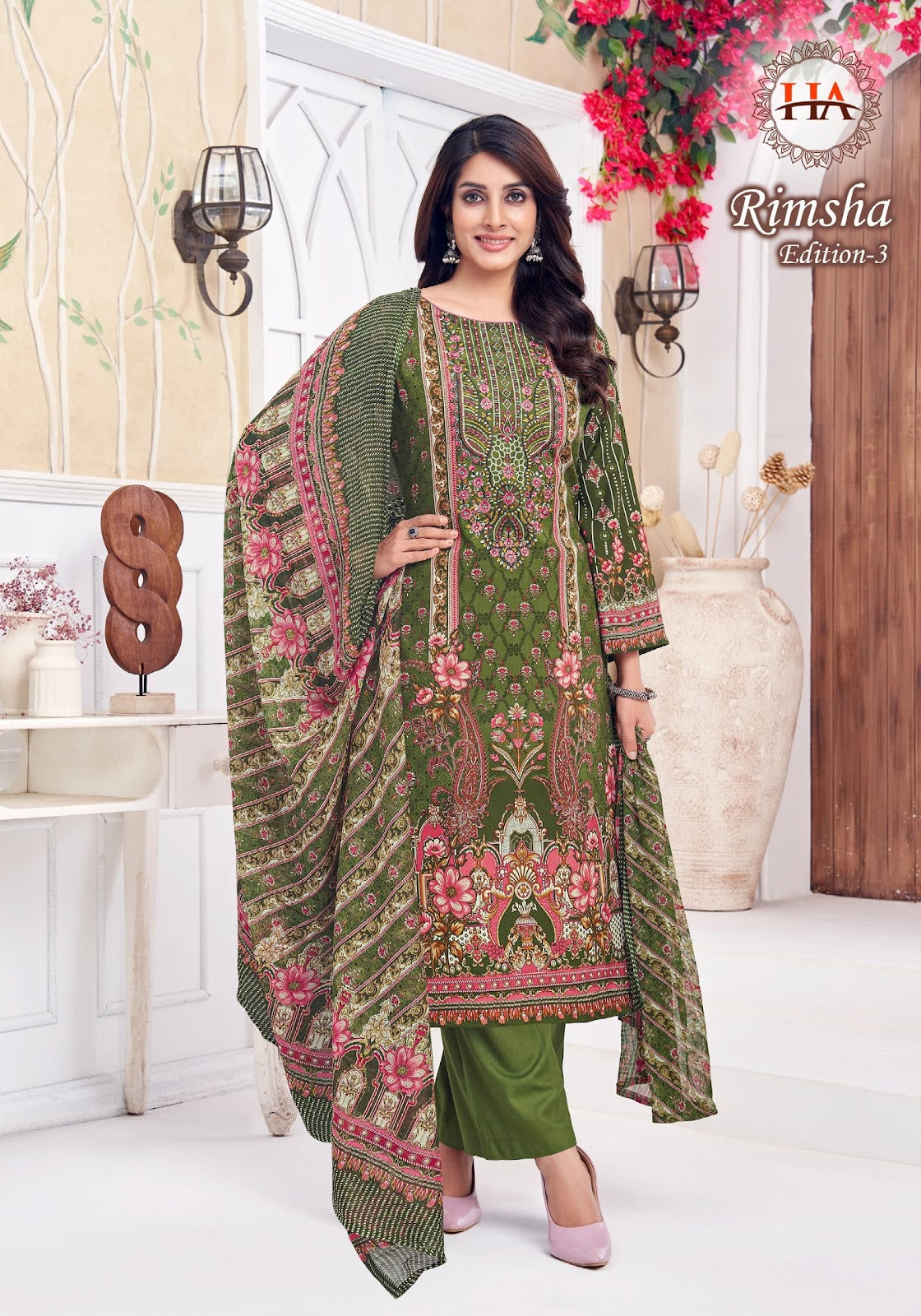 Rimsha Edition 3 Harshit Fashion Pure Viscose Karachi Salwar Suits Wholesaler Ahmedabad