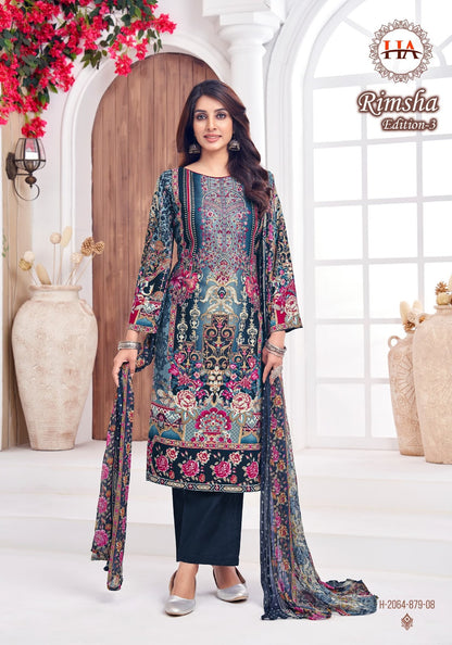 Rimsha Edition 3 Harshit Fashion Pure Viscose Karachi Salwar Suits Wholesaler Ahmedabad