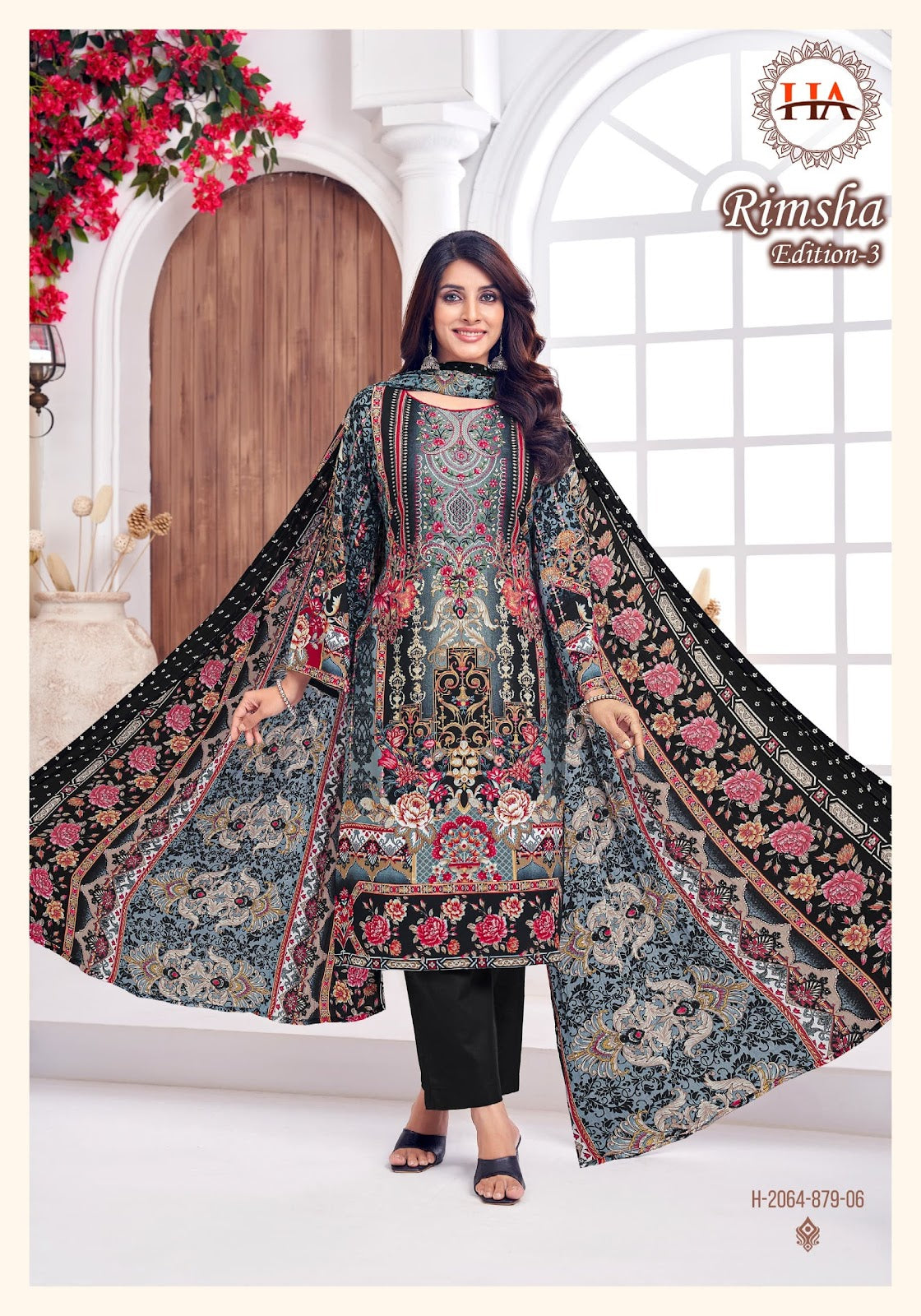 Rimsha Edition 3 Harshit Fashion Pure Viscose Karachi Salwar Suits Wholesaler Ahmedabad