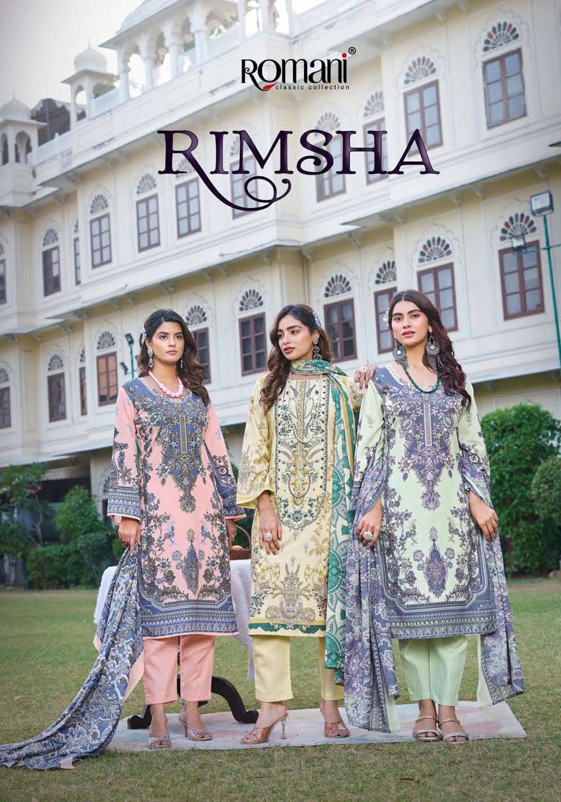 Rimsha Romani Cotton Karachi Salwar Suits Manufacturer India