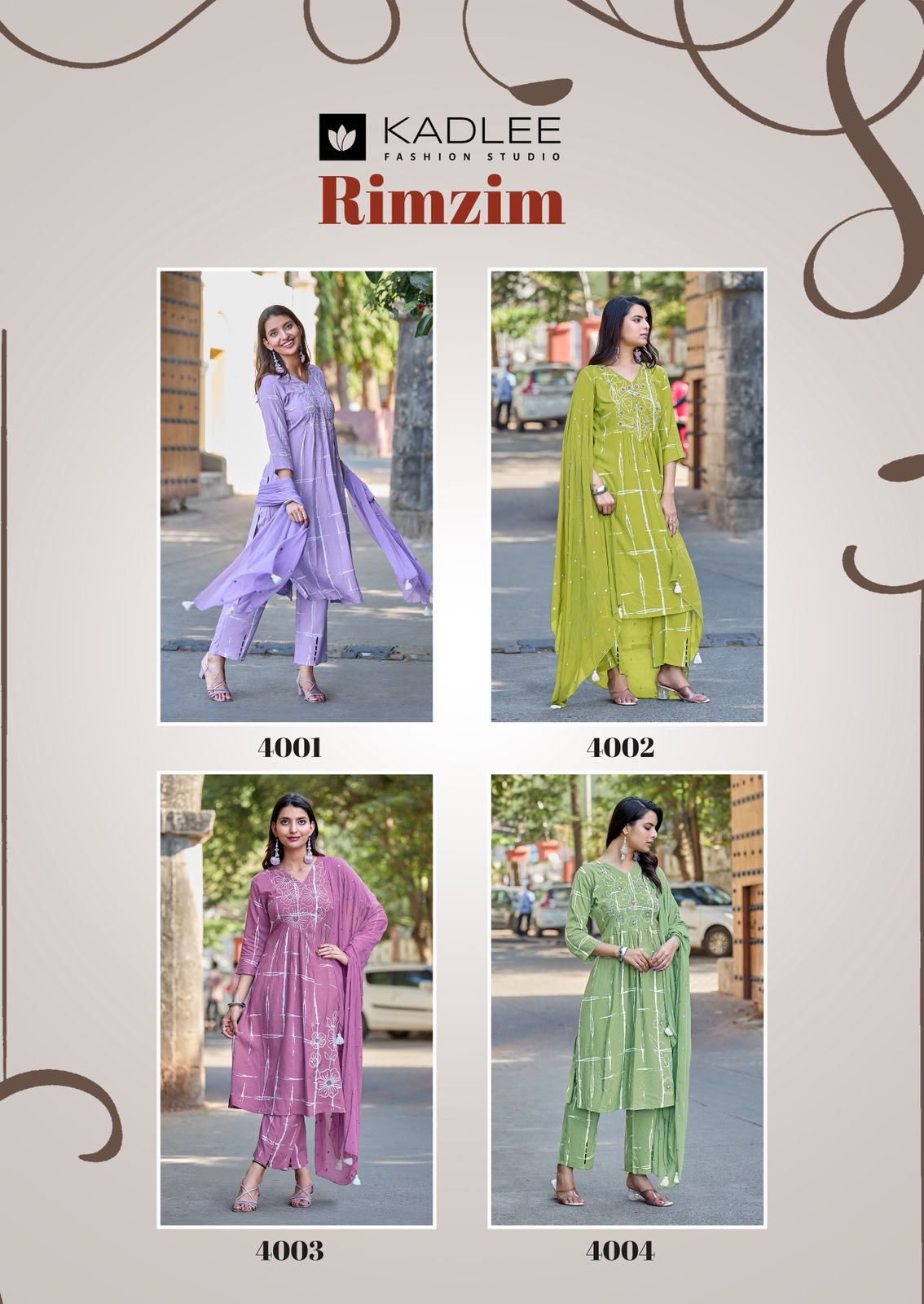 Rimzim Kadlee Rayon Readymade Pant Style Suits Wholesale Price