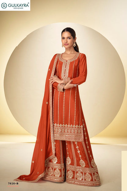 Rinaaya Gulkayra Designer Chinnon Readymade Plazzo Style Suits Wholesale Rate