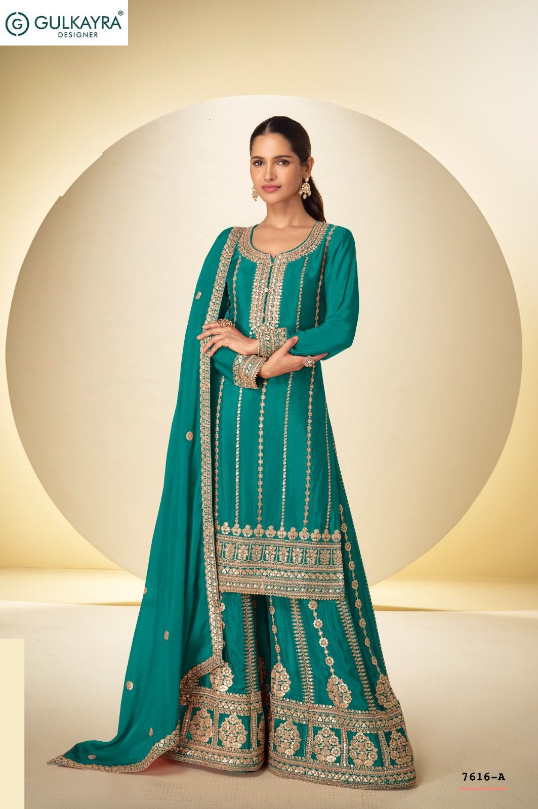 Rinaaya Gulkayra Designer Chinnon Readymade Plazzo Style Suits Wholesale Rate