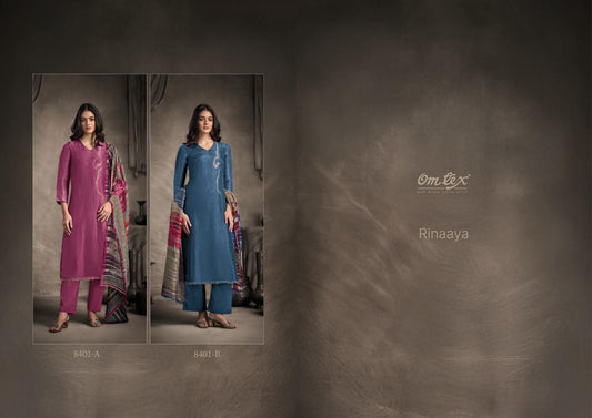 Rinaaya Omtex Silk Jacquard Pant Style Suits Exporter India