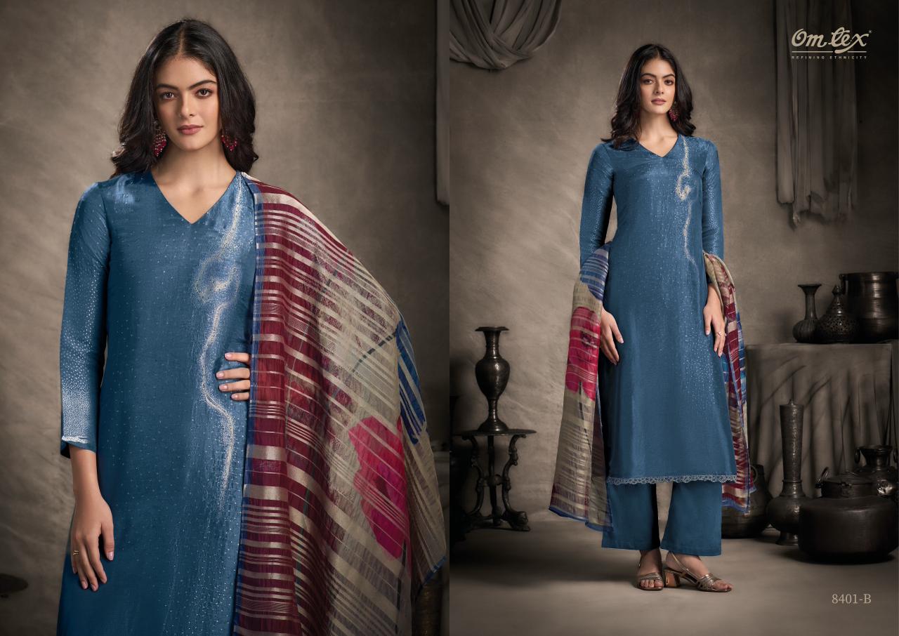 Rinaaya Omtex Silk Jacquard Pant Style Suits Exporter India