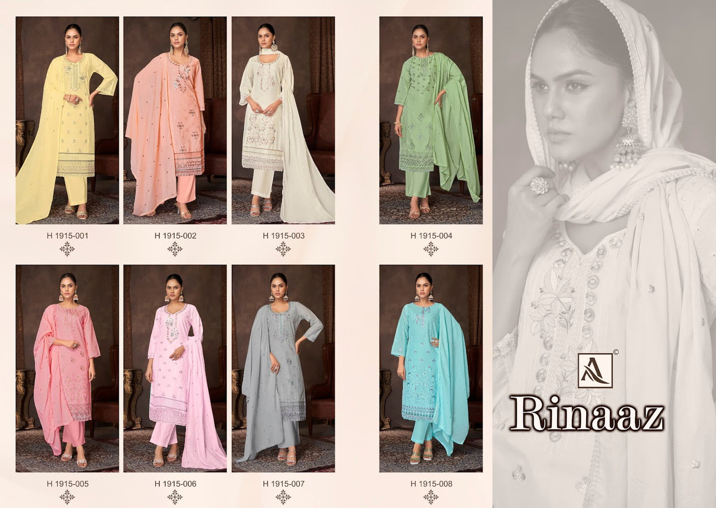 Rinaaz Alok Cambric Cotton Pakistani Salwar Suits Manufacturer India