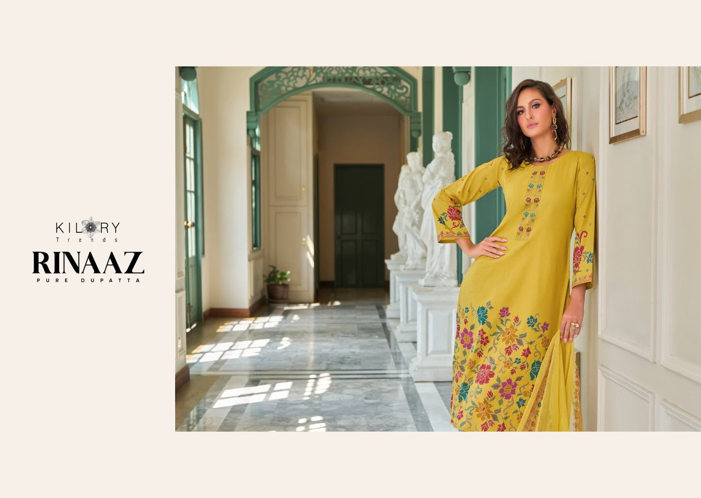 Rinaaz Kilory Pure Lawn Pant Style Suits Wholesaler India