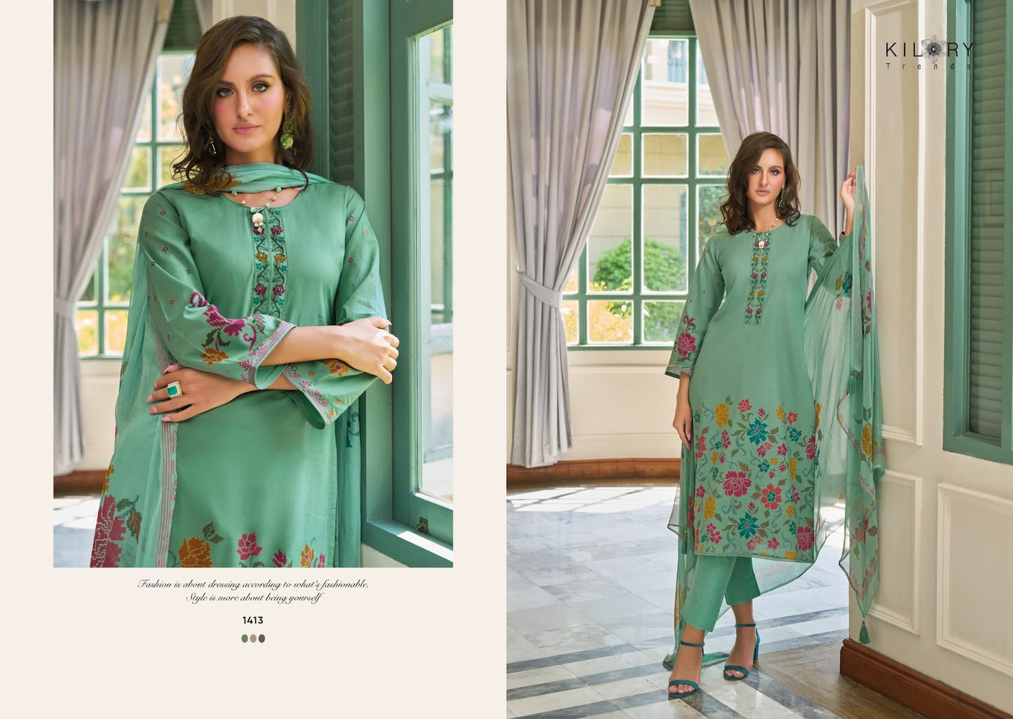Rinaaz Kilory Pure Lawn Pant Style Suits Wholesaler India