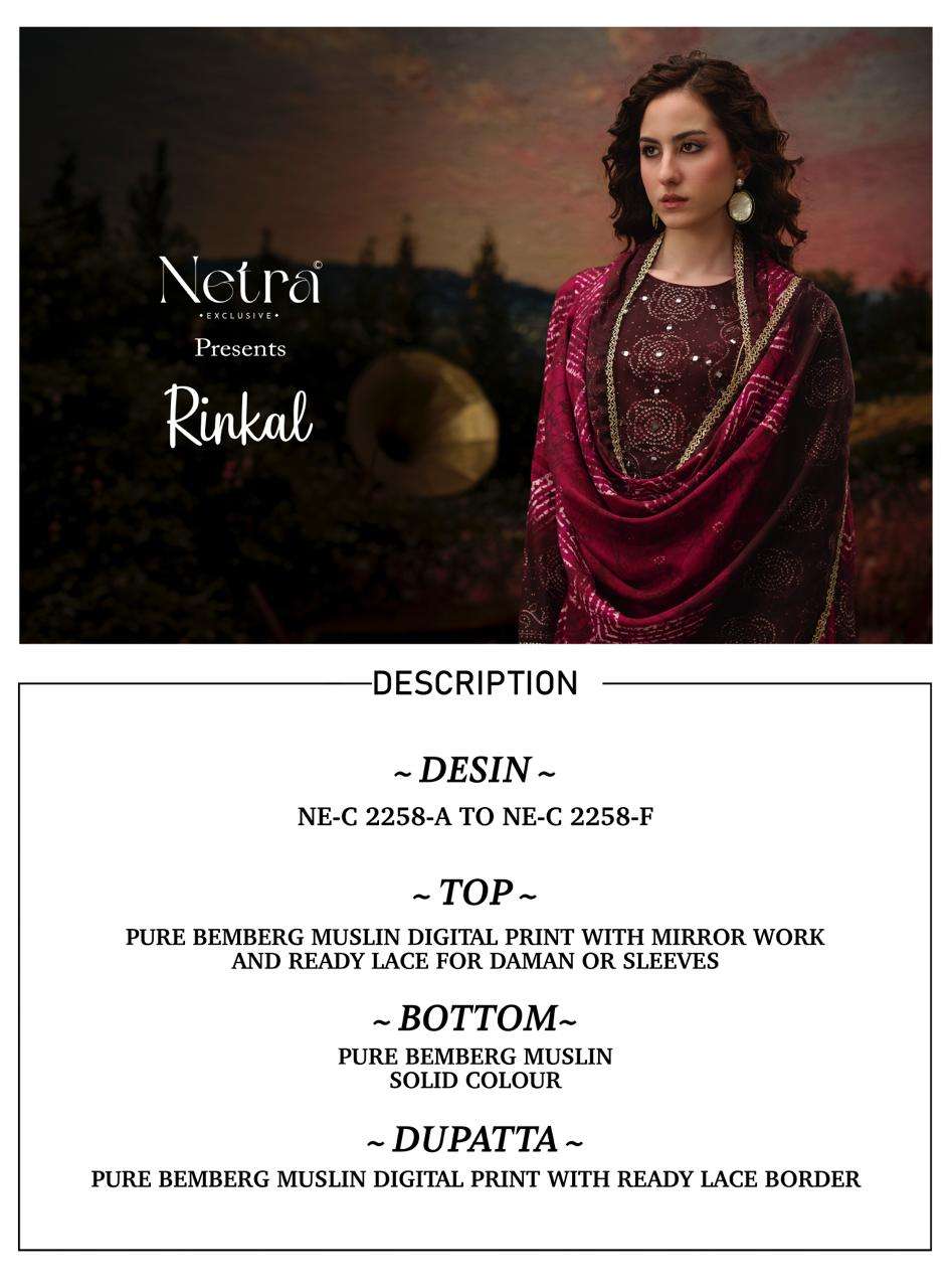Rinkal Netra Bemberg Pant Style Suits Exporter Gujarat
