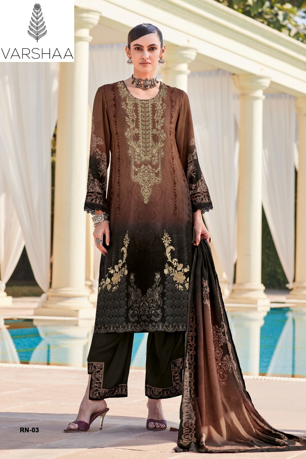 Riona Varshaa Viscose Muslin Pakistani Salwar Suits Wholesaler Ahmedabad