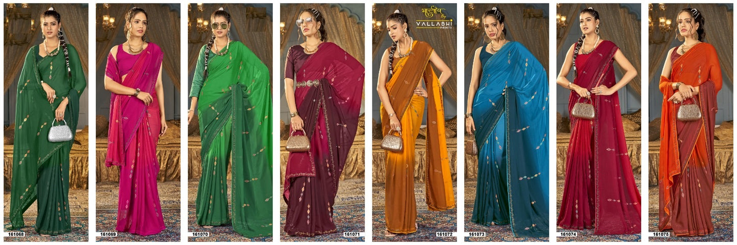 Risha Vallabhi Prints Georgette Sarees Manufacturer Ahmedabad