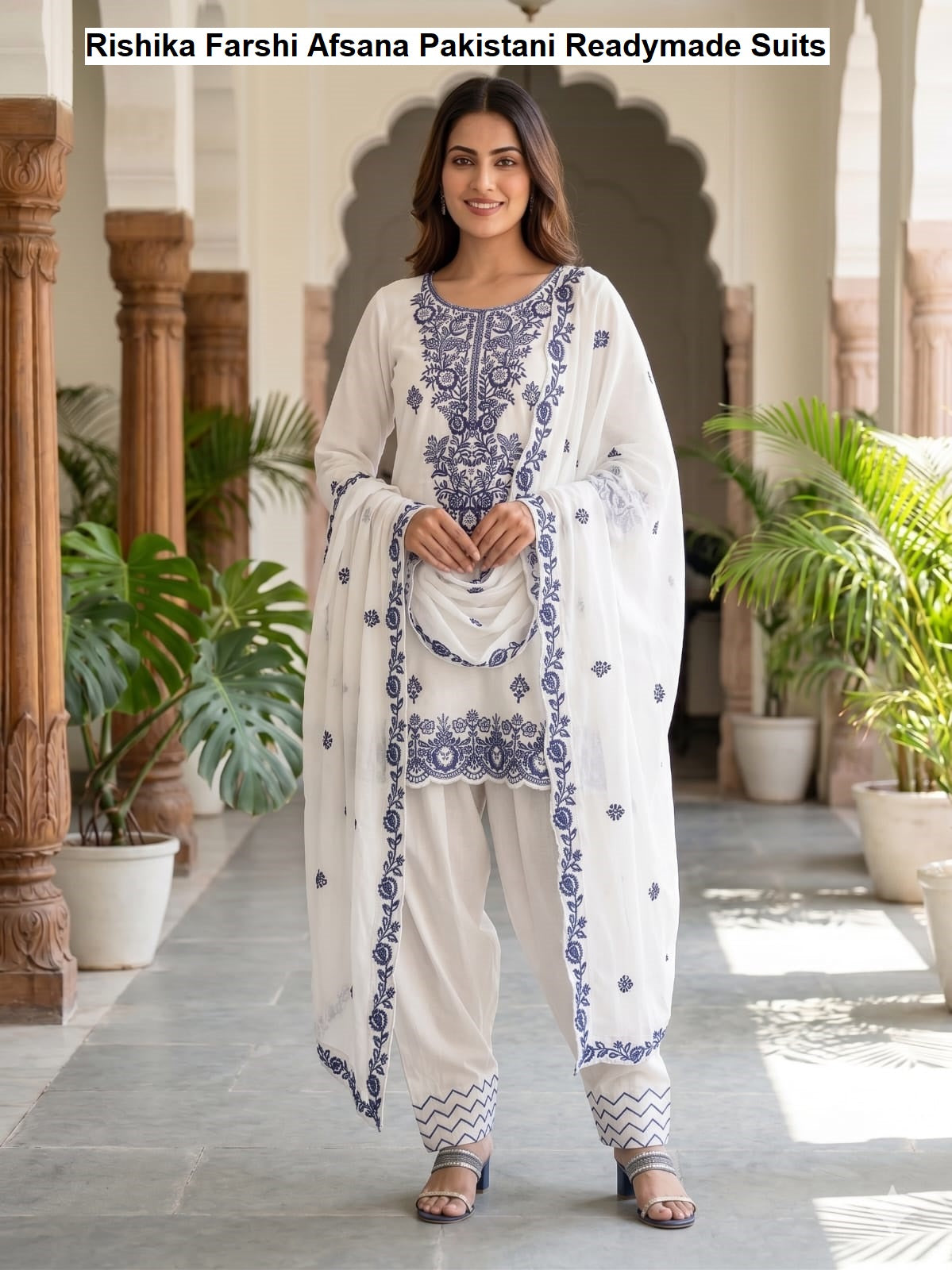 Rishika Farshi Afsana Viscose Reyon Pakistani Readymade Suits Wholesaler Gujarat