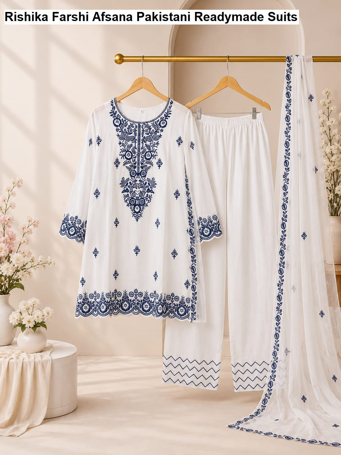 Rishika Farshi Afsana Viscose Reyon Pakistani Readymade Suits Wholesaler Gujarat