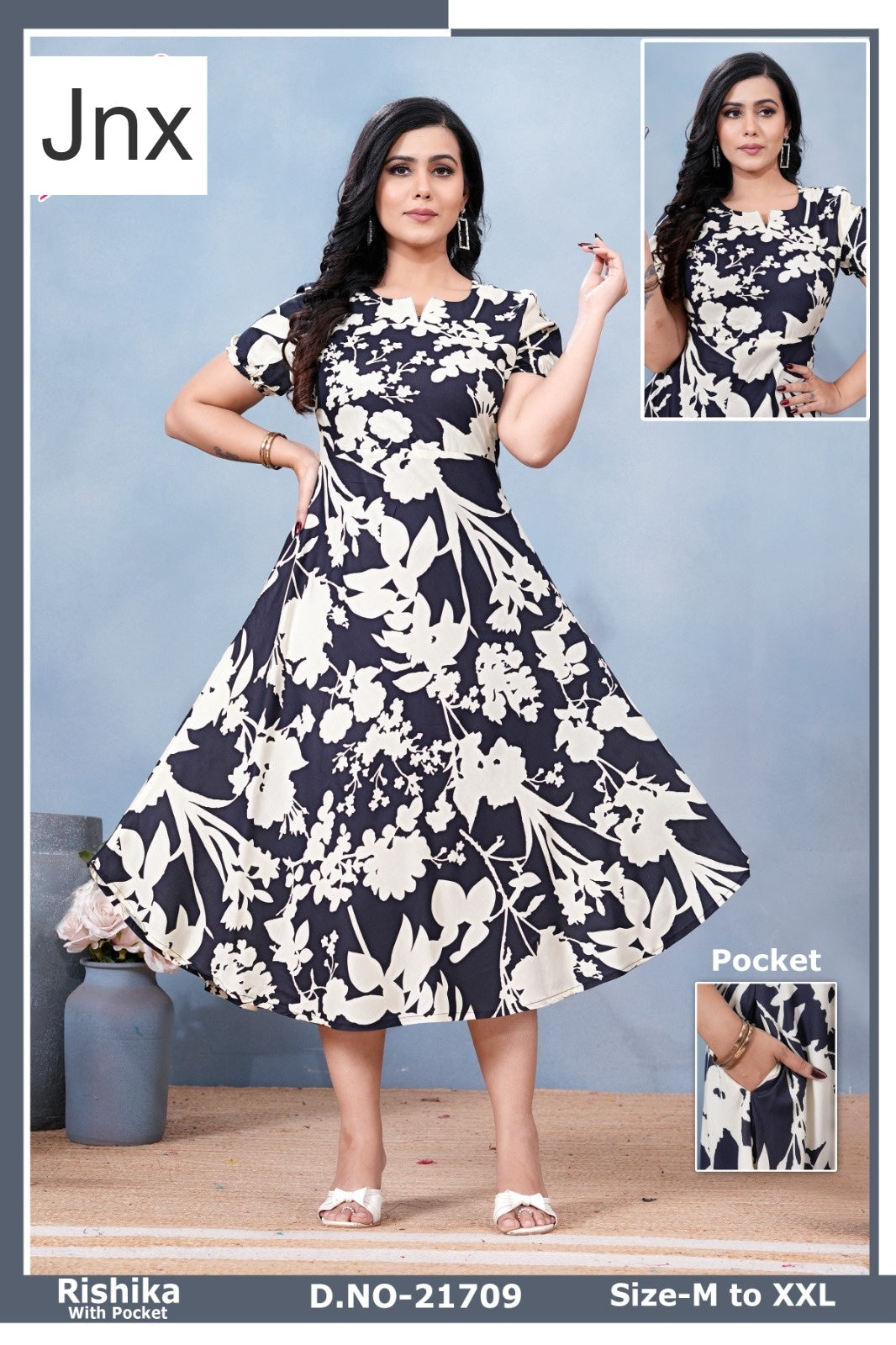 Rishika Jnx Rayon Anarkali Kurtis Wholesaler