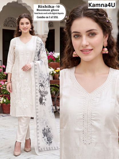 Rishika Kamna4U Roman Readymade Pant Style Suits Supplier Ahmedabad