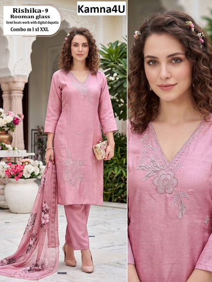 Rishika Kamna4U Roman Readymade Pant Style Suits Supplier Ahmedabad