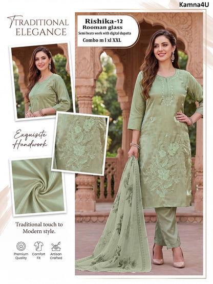 Rishika Kamna4U Roman Readymade Pant Style Suits Supplier Ahmedabad