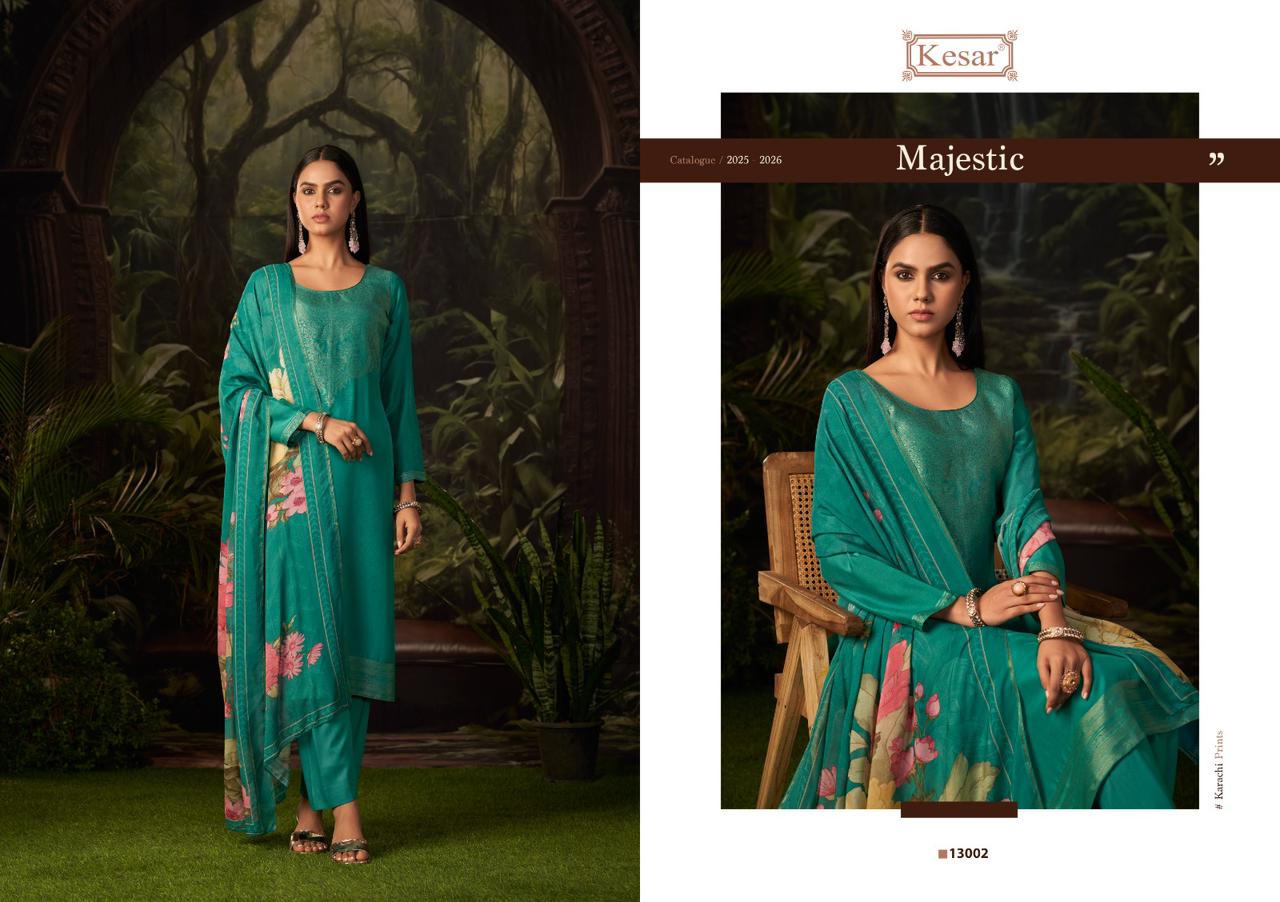 Rishika Kesar Bemberg Muslin Pant Style Suits Wholesale Price