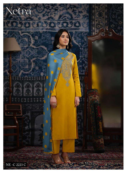 Rishika Netra Cotton Pant Style Suits Manufacturer