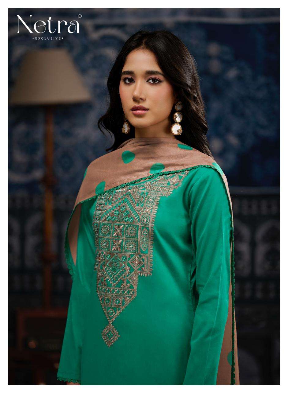 Rishika Netra Cotton Pant Style Suits Manufacturer