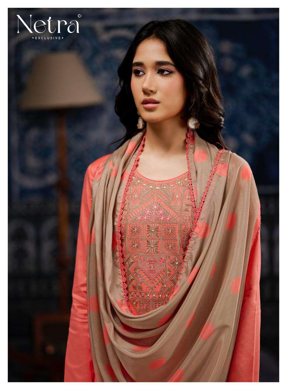 Rishika Netra Cotton Pant Style Suits Manufacturer
