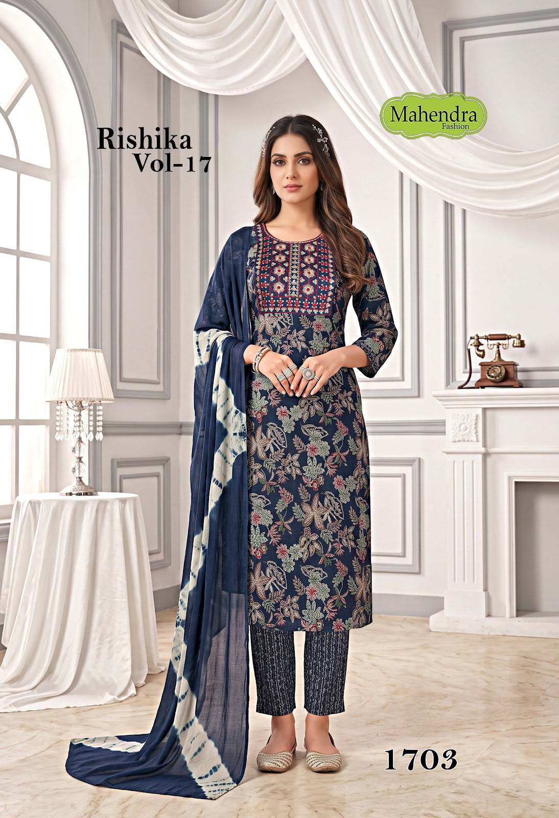 Rishika Vol 17 Mahendra Fashion Capsule Readymade Pant Style Suits Manufacturer Ahmedabad