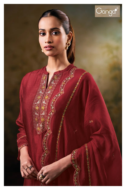 Rishita S5195 Ganga Russian Silk Pant Style Suits Manufacturer Ahmedabad