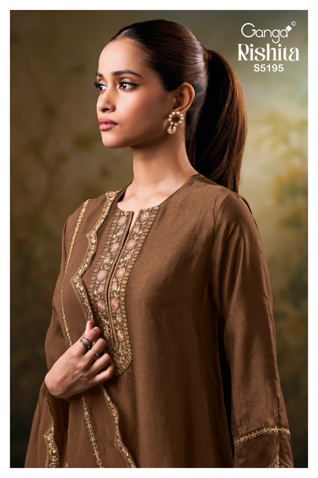 Rishita S5195 Ganga Russian Silk Pant Style Suits Manufacturer Ahmedabad