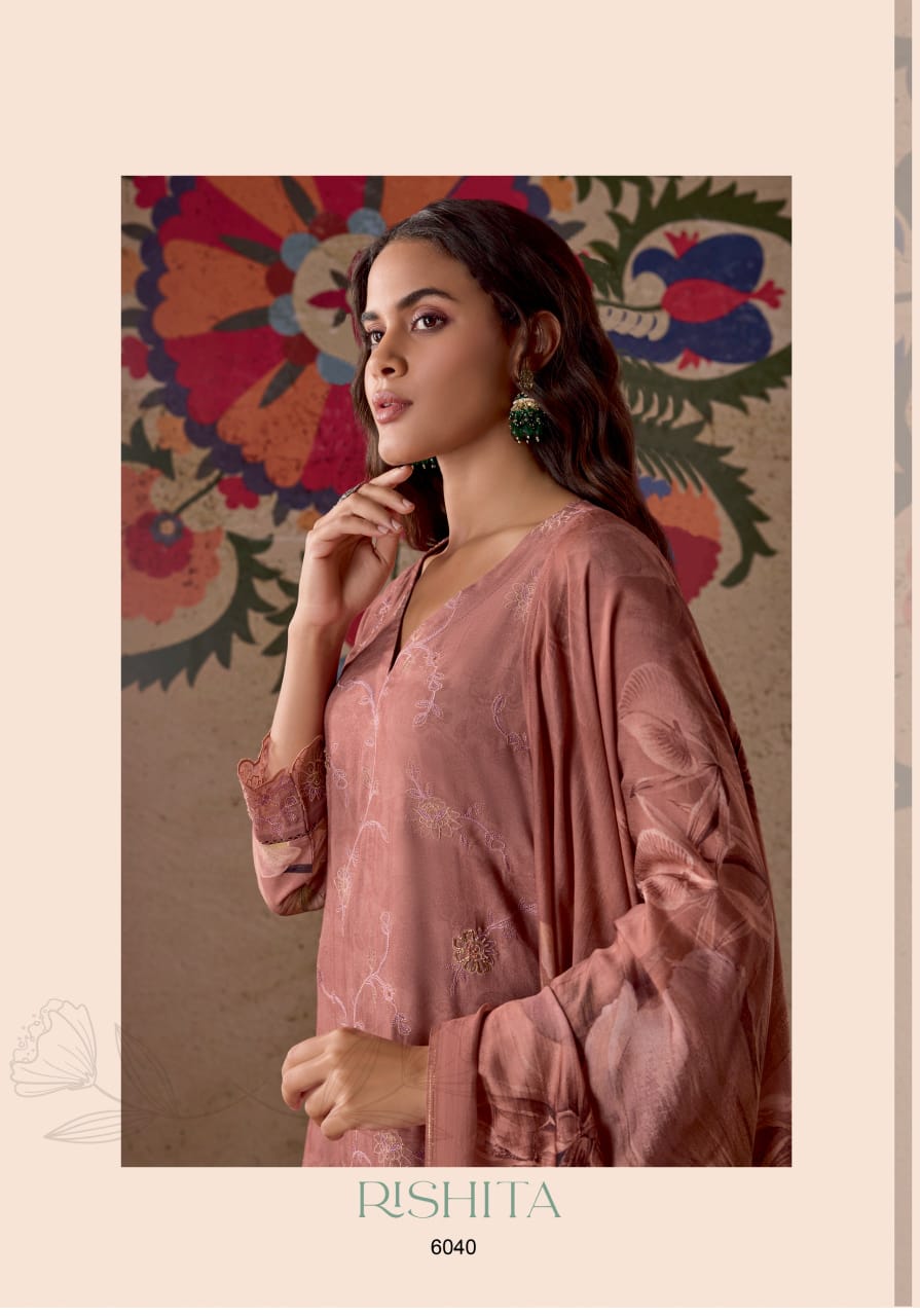 Rishita Sahiba Staple Twill Pashmina Suits Wholesale Price