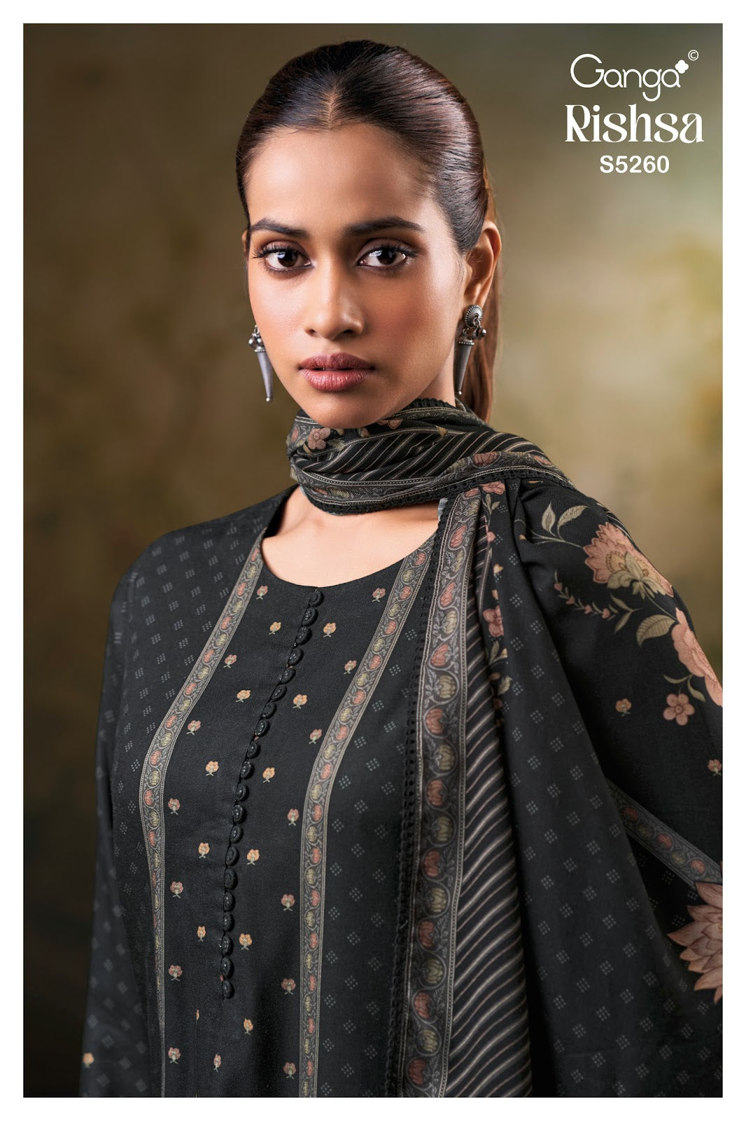 Rishsa S5260 Ganga Wool Pashmina Suits Wholesale Price