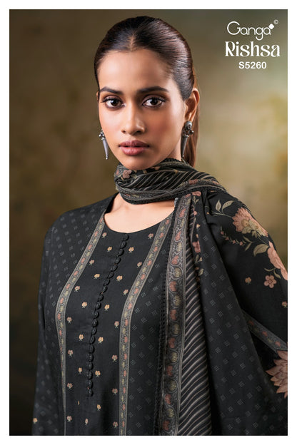 Rishsa S5260 Ganga Wool Pashmina Suits Wholesale Price