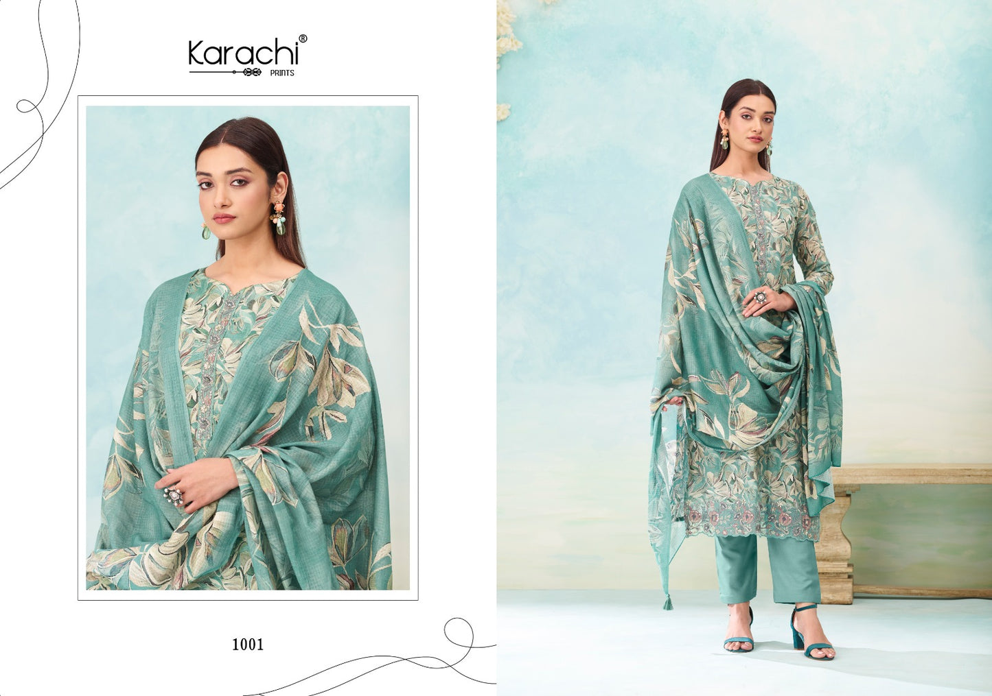 Rishta 1001 Karachi Prints Pure Lawn Pant Style Suits Wholesale