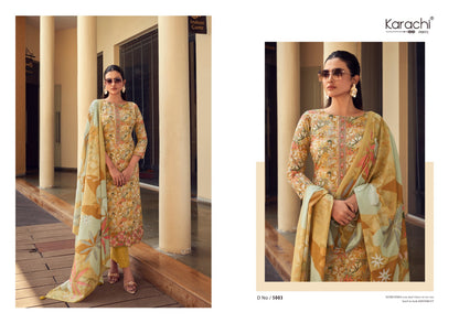 Rishta 5001 Karachi Prints Lawn Cotton Pant Style Suits Manufacturer India