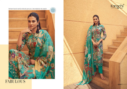 Rishta 6001 Karachi Prints Lawn Cotton Pant Style Suits Supplier India