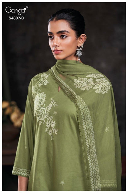 Rishvya 4807 Ganga Cotton Plazzo Style Suits Exporter India