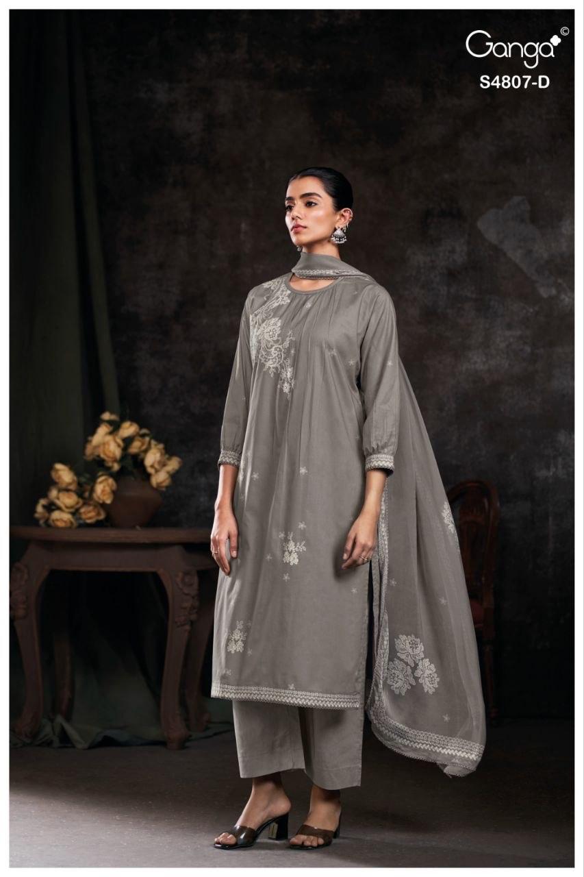 Rishvya 4807 Ganga Cotton Plazzo Style Suits Exporter India