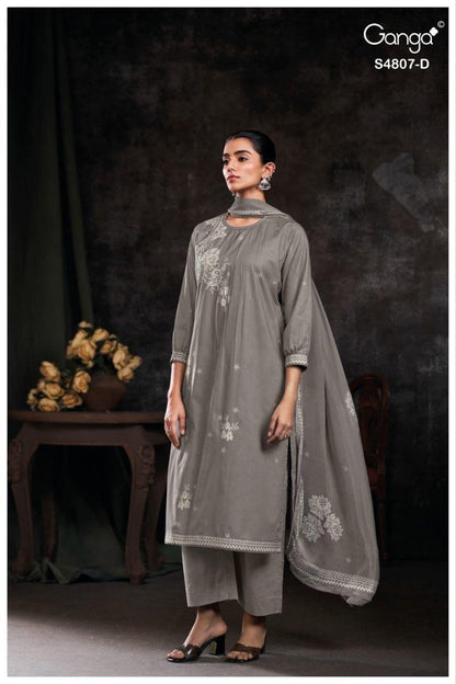 Rishvya 4807 Ganga Cotton Plazzo Style Suits Exporter India