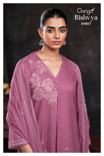 Rishvya 4807 Ganga Cotton Plazzo Style Suits Exporter India