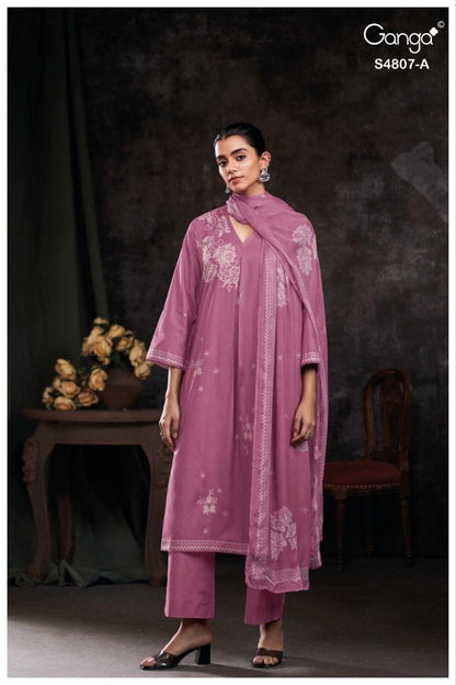 Rishvya 4807 Ganga Cotton Plazzo Style Suits Exporter India