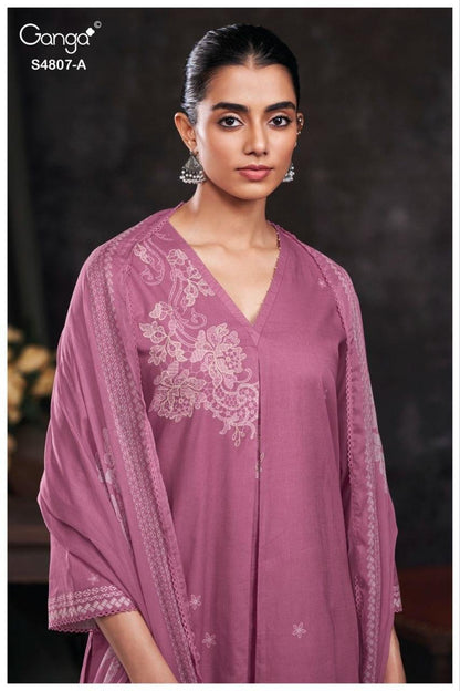 Rishvya 4807 Ganga Cotton Plazzo Style Suits Exporter India